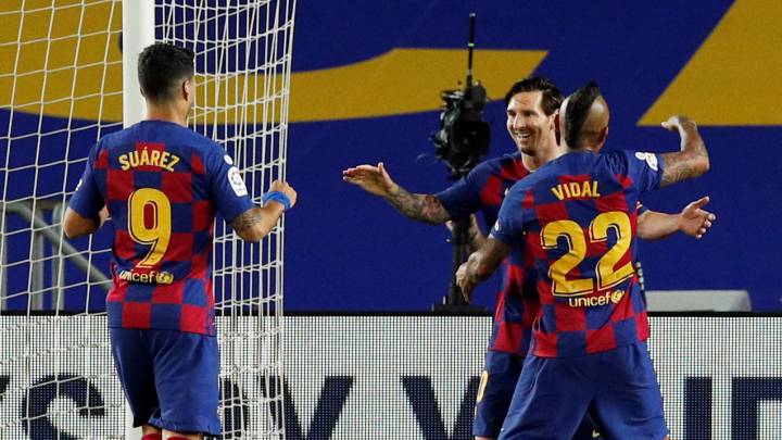 Vidal y Barcelona festejan