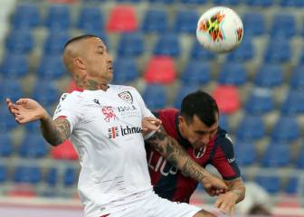 Bologna con Medel sólo empató en casa ante Cagliari