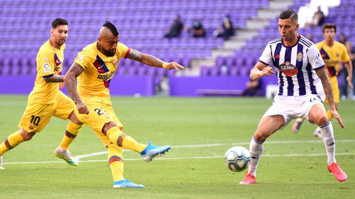 Arturo Vidal anotó el único gol del partido entre Valladolid y Barcelona y fue uno de los más destacados en el triunfo de su equipo en calidad de visitante.