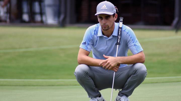 El golfista nacional realizaba un correcto cometido hasta que se complicó en la segunda mitad de la cancha. Mañana luchará por pasar el corte.