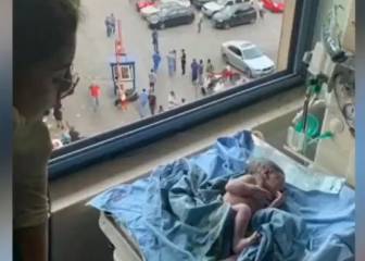 El impactante video del nacimiento de un bebé en medio de la explosión en Beirut