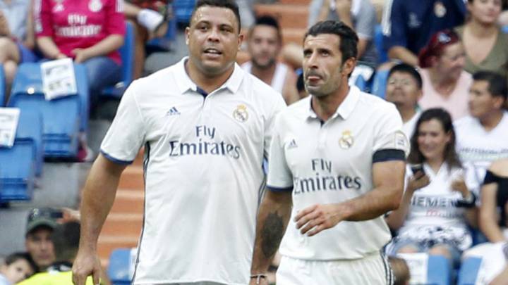 Ronaldo y Figo lamentaron la final que perdió el Inter de Alexis