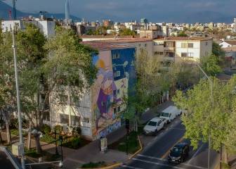 El primer mural en Chile que entrega oxígeno equivalente a 300 árboles