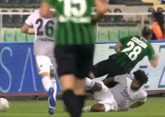 La brutal falta que sufrió Ángelo Sagal ante el Besiktas