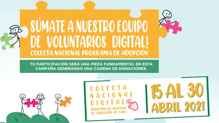 Impulsan campaña “Colecta Nacional Digital del Programa de Adopción”