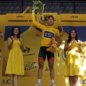 Fabian Cancellara, primer líder del Tour de Francia 2012 Fabian Cancellara, primer líder del Tour de Francia 2012