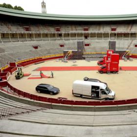 La Plaza de Toros, a punto para recibir la contrarreloj La Plaza de Toros, a punto para recibir la contrarreloj