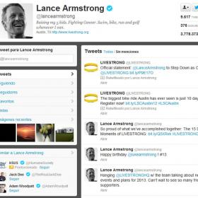 Armstrong borra de su Twitter los siete triunfos en el Tour Armstrong borra de su Twitter los siete triunfos en el Tour