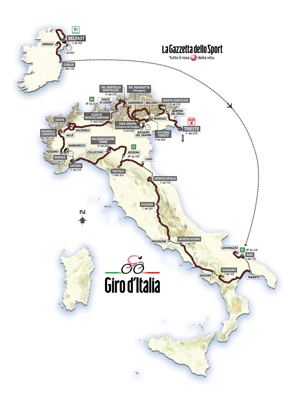 El Giro homenajeará a Marco Pantani con un duro recorrido