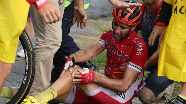 Dani Navarro abandona el Tour tras sufrir una grave caída
