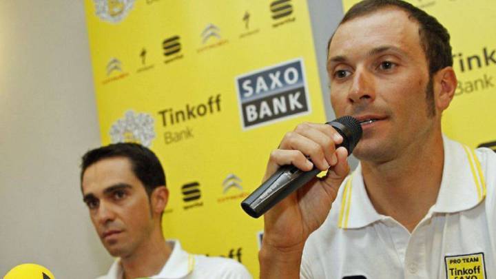 Basso defiende a Contador en su conflicto con Tinkov