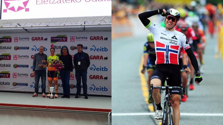 Marta Bastianelli y Edval Boasson Hagen celebran sus victorias de etapa en Emakumeen Bira y Tour de Noruega respectivamente.