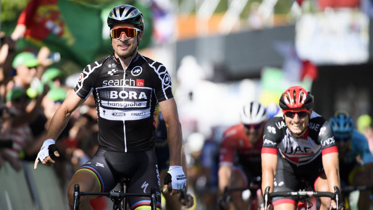 Peter Sagan imponente tras vencer en la etapa 8 del tour de Suiza