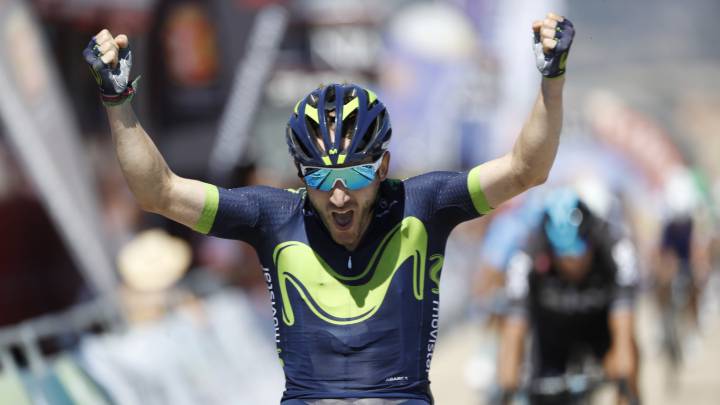 Carlos Barbero tras vencer en la 4ª etapa de la Vuelta a Burgos