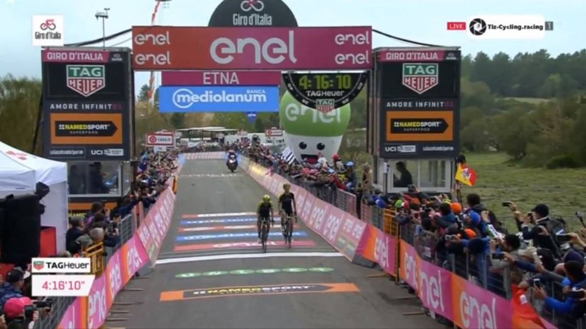 Resumen y resultado de la sexta etapa del Giro: doblete de Mitchelton, etapa y liderato