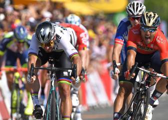 Sagan destrona a Gaviria en otro final de etapa accidentado