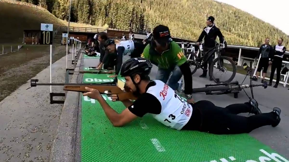 Sagan 'se pasa al biatlón' en la concentración del Bora