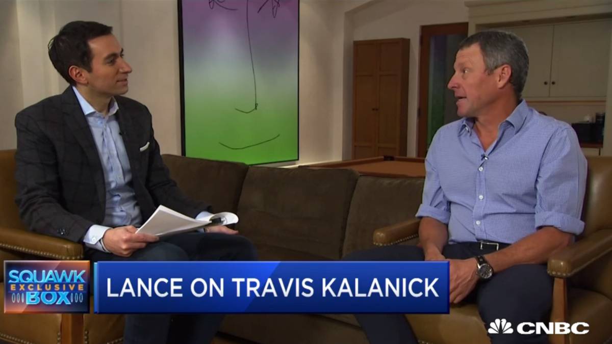 Lance Armstrong en la entrevista de la CNBC