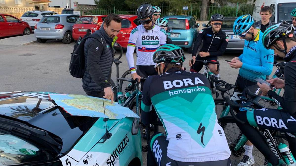 Peter Sagan y el Bora, en Mallorca