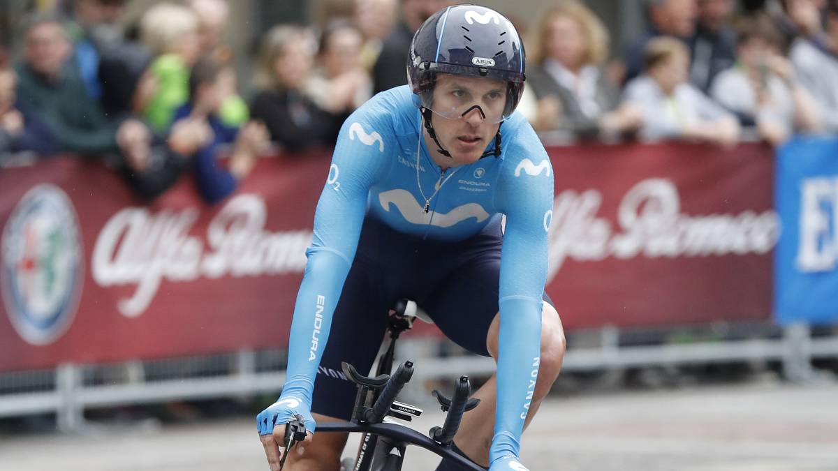 Rubén Fernández, en la crono del Giro de Italia 2018.