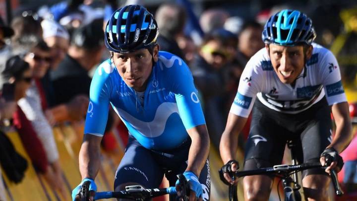Nairo Quintana y Egan Bernal