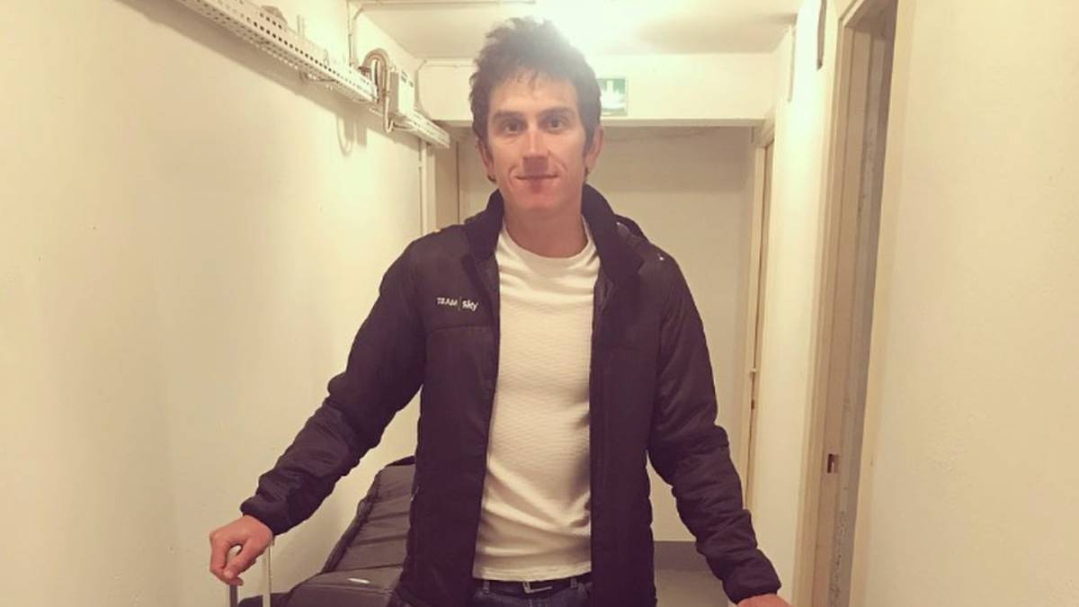 Geraint Thomas abandonó la concentración en Tenerife por culpa de ¡la nieve y la lluvia!