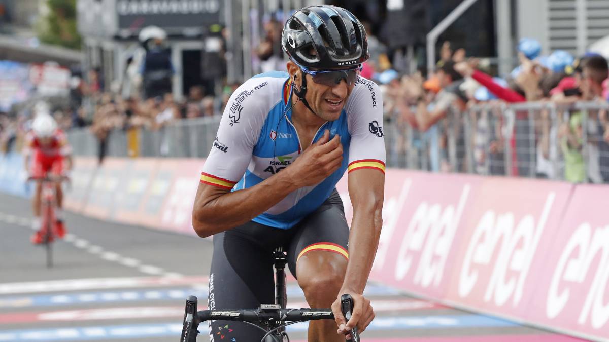 Rubén Plaza durante una etapa en el Giro de Italia 2018.