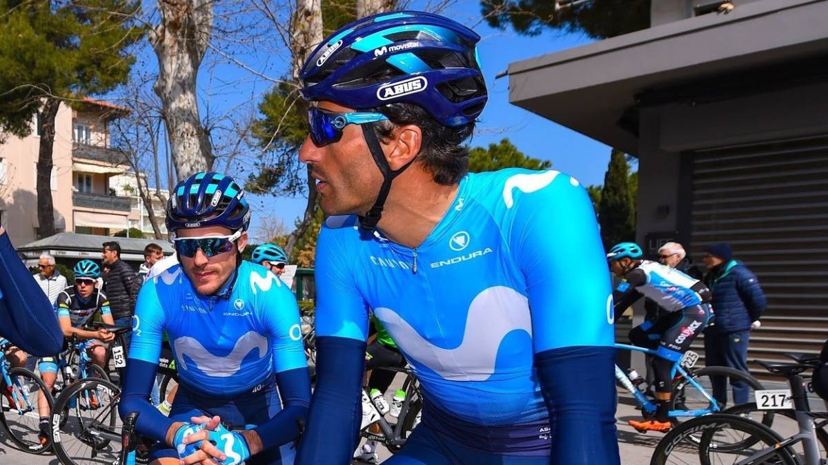 Bennati (Movistar) se rompe la clavícula en una gran caída