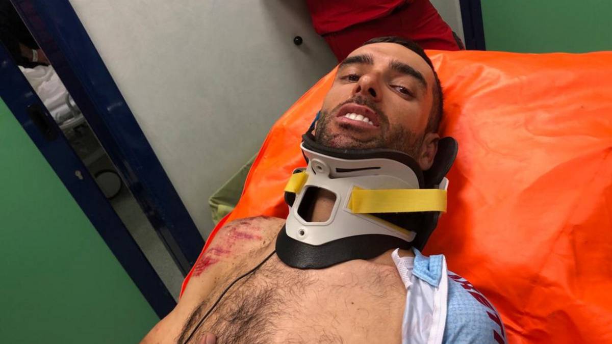 Dani Navarro: clavícula rota y tres costillas fracturadas