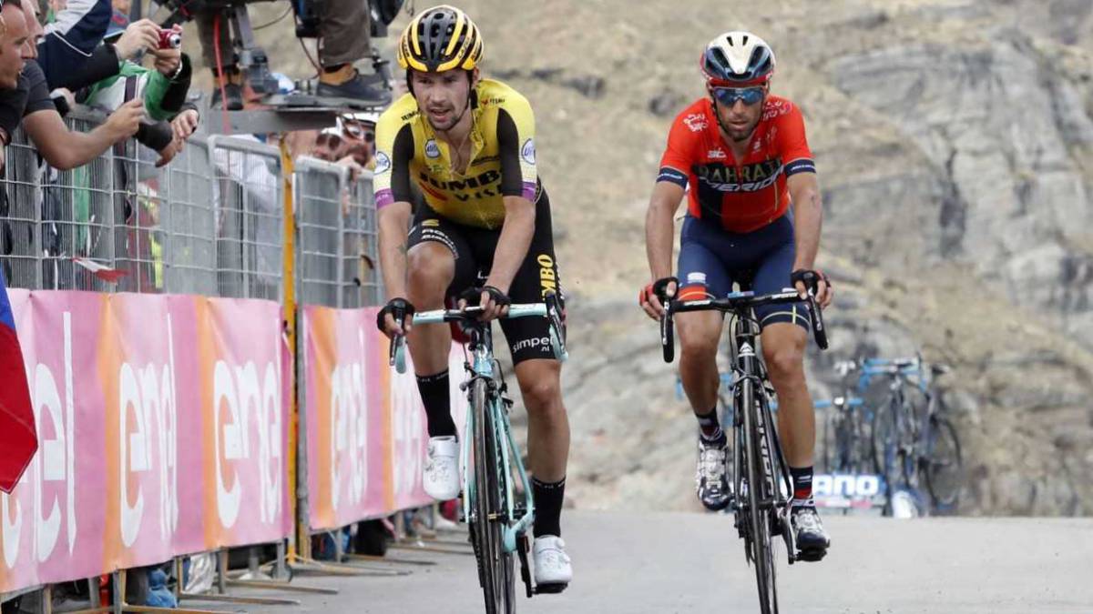 Nibali: “Si Roglic quiere seguirme, puedo enseñarle todos los trofeos en mi casa”