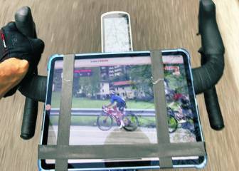 La locura de Froome: entrena con la tablet en la bici para ver el Giro