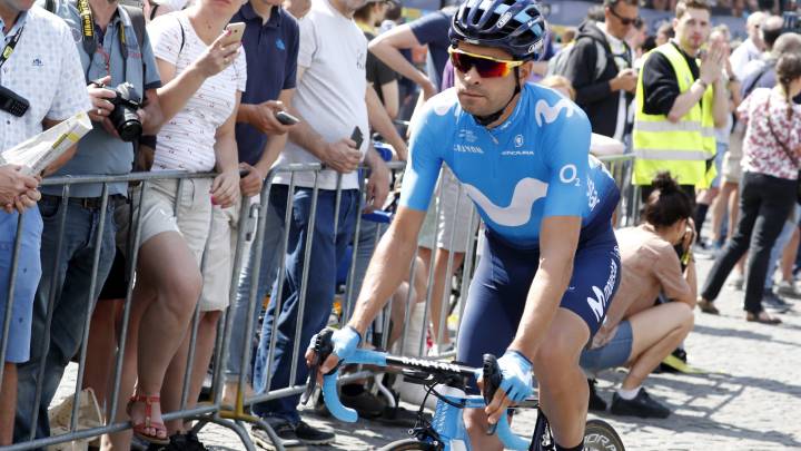 Mikel Landa, antes de comenzar una etapa en la presente edición del Tour de Francia.