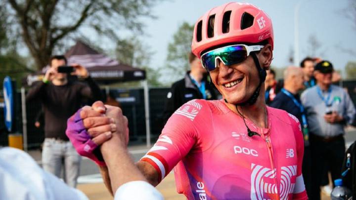 El ciclista danés Matti Brechel, con el maillot del Education First.