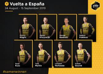 Jumbo-Visma aspira a todo en la Vuelta comandado por Roglic