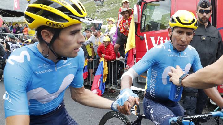 Mikel Landa y Nairo Quintana, tras la vigésima etapa del Tour de Francia 2019 con final en Val Thorens.