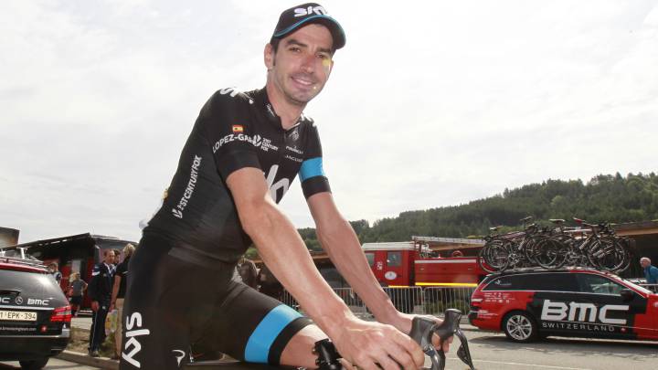 David López posa en una entrevista para AS durante el Tour de Francia de 2014.