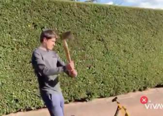 La cuarentena hay que tomarla con humor: Mikel Landa, un hacha y el meme del momento