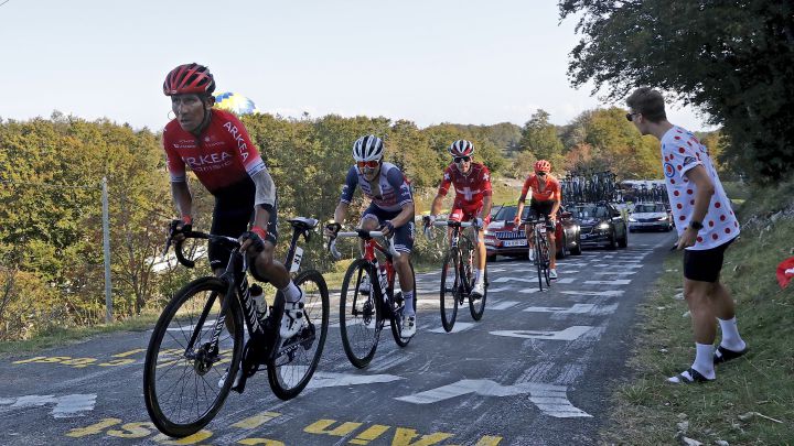 Nairo Quintana, durante la etapa del Grand Colombier en el Tour de Francia 2020.