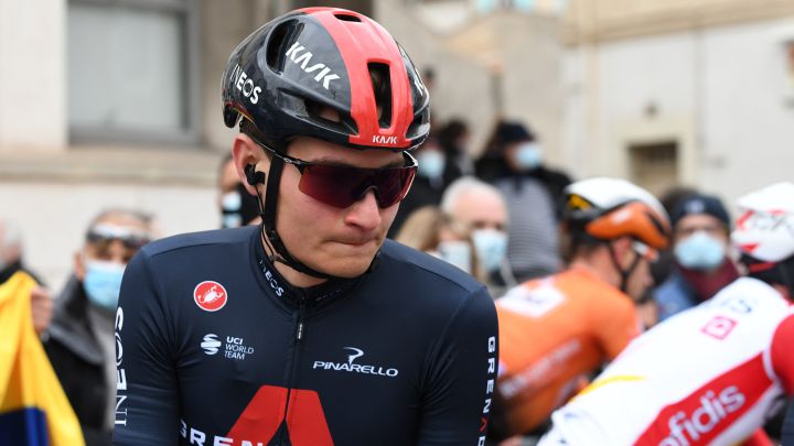 Carlos Rodríguez, antes de una etapa en el Tour de La Provence con el equipo Ineos-Grenadiers.