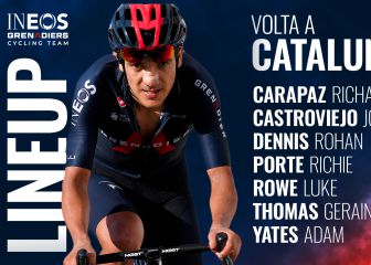 Formación estelar de Ineos para la Volta: Carapaz, Thomas, Porte...