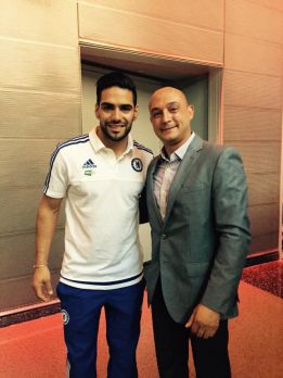 Falcao García, con el uniforme del Chelsea por primera vez