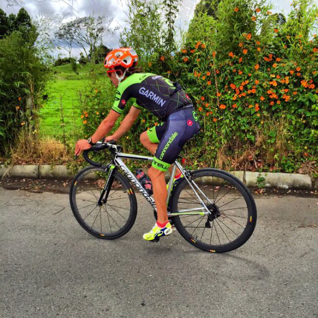 Rigo estrenó el uniforme de su nuevo equipo, el Cannondale