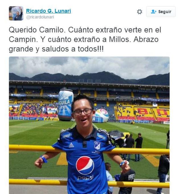 Ricardo Lunari en Twitter: "Cuánto extraño a Millos"