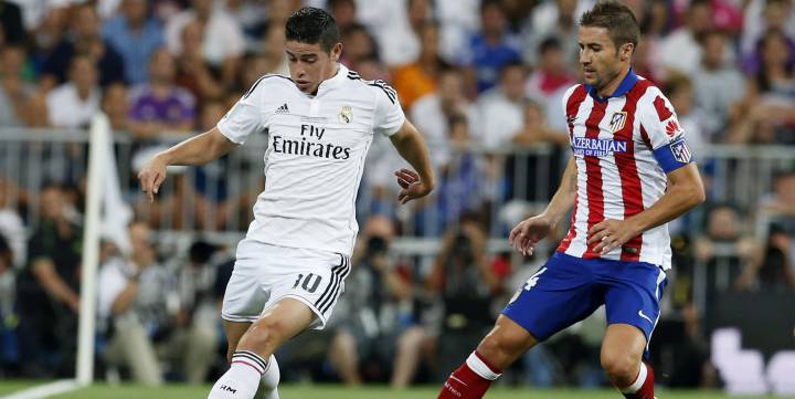 James Rodríguez en la final de la Champions League con el Real Madrid