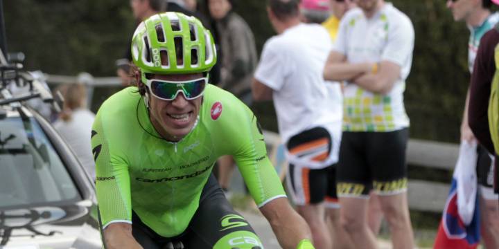 Rigoberto Urán, ciclista del Cannondale y actualmente octavo de la clasificación general del Giro de Italia.