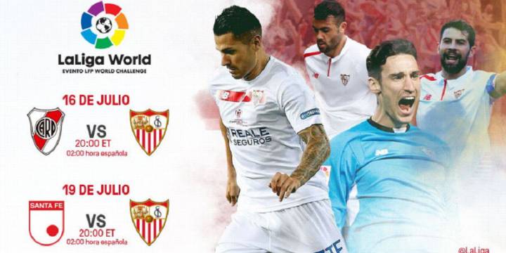 Sevilla informó que disputará dos partidos en Orlando, Estados Unidos, frente a River Plate e Independiente Santa Fe, este último por la Supercopa Euroamericana.