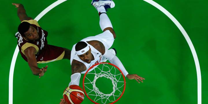 Carmelo supera a Jordan en un nuevo trámite de EE.UU.: 113-69