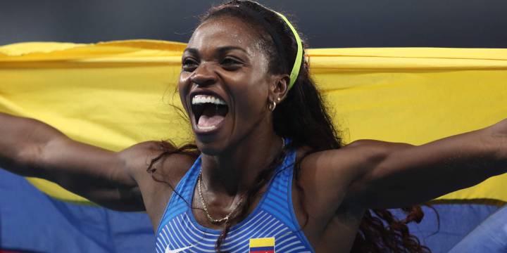 Caterine Ibargüen gana la medalla de oro en salto triple en los Juegos Olímpicos de Río de Janeiro 2016