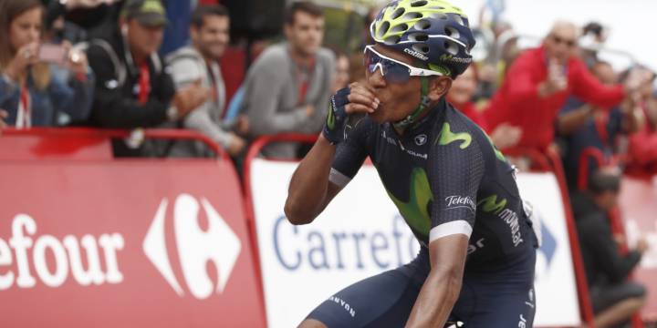 Nairo Quintana, vencedor de la etapa 10 de la Vuelta a España: "Le dedico este triunfo a mi madre que siempre reza para que me vaya bien"