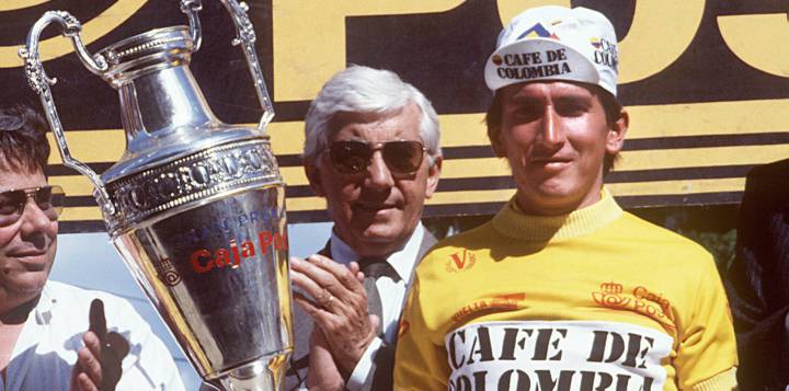 "Lucho" Herrera", campeón de la Vuelta a España en 1987.